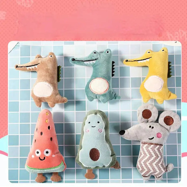 Cartoon Plush Chew Toy – Bite-Resistant Durable PP Cotton Pet Toy for Cats & Dogs, Interactive Play Hover Image