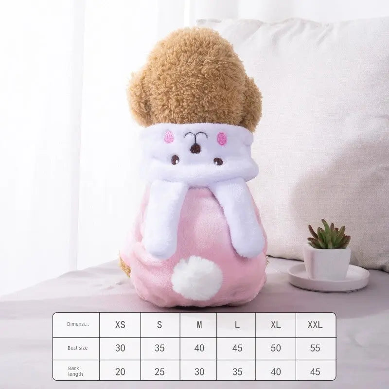 Cat Clothes Tiger Outfit Thermal Cotton-Padded Clothes Kitten Blue Cat British Shorthair Muppet Autumn and Winter Pet Dog Four-Legged Clothes