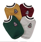 CampusPaws V-Neck Sweater - Preppy Knit Pullover for Small Dogs & Cats