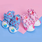 Pet Dog Canvas Shoes for Small Dogs Cute Stawberry Pattern Dog Shoes Anti-Slip Puppy Boots Breathable Cat Sneakers Pet Supplies