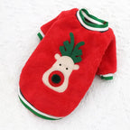 FestiveFleece Hoodie - Christmas Elk & Santa Print Dog Hoodie for Small Medium Dogs