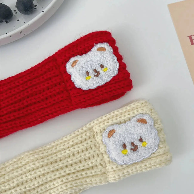 Pet Christmas Scarf Cat Dog New Year Red Bear Warm Scarf Pet Winter Knitted Scarf Cat Collar Puppy Accessories Bow Ties for Dogs Main Image