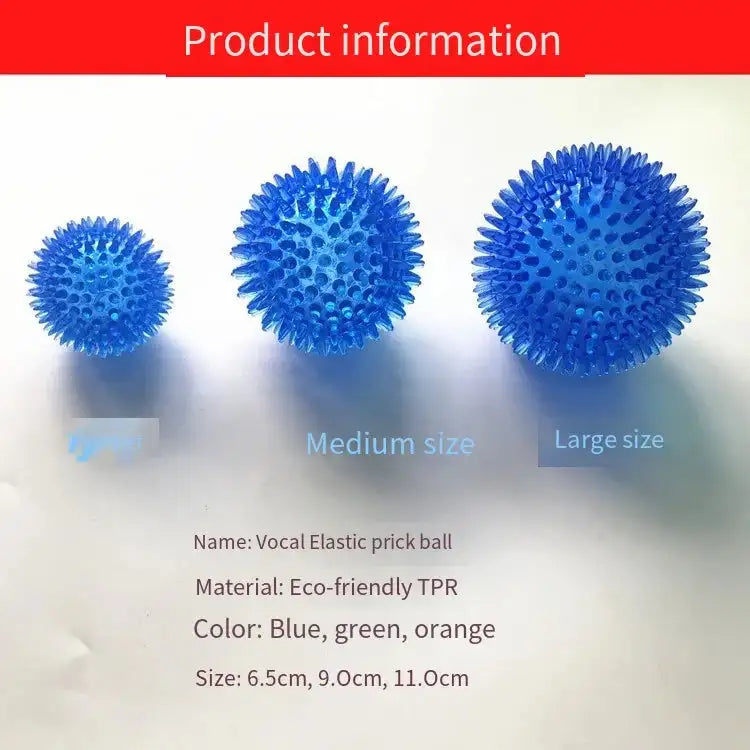 Squeaky Dental Chew Ball - Bouncy TPR Dog Toy for Teeth Cleaning & Play