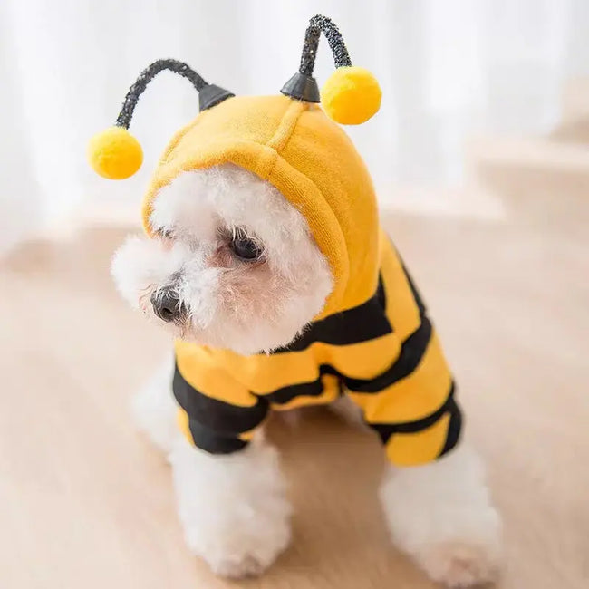 Bee Pet Puppy Coat Apparel Outfit Dog Halloween Hoodies Winter Cat Cosplay Costume Holiday Outfit for Small Medium Dogs & Cats Main Image
