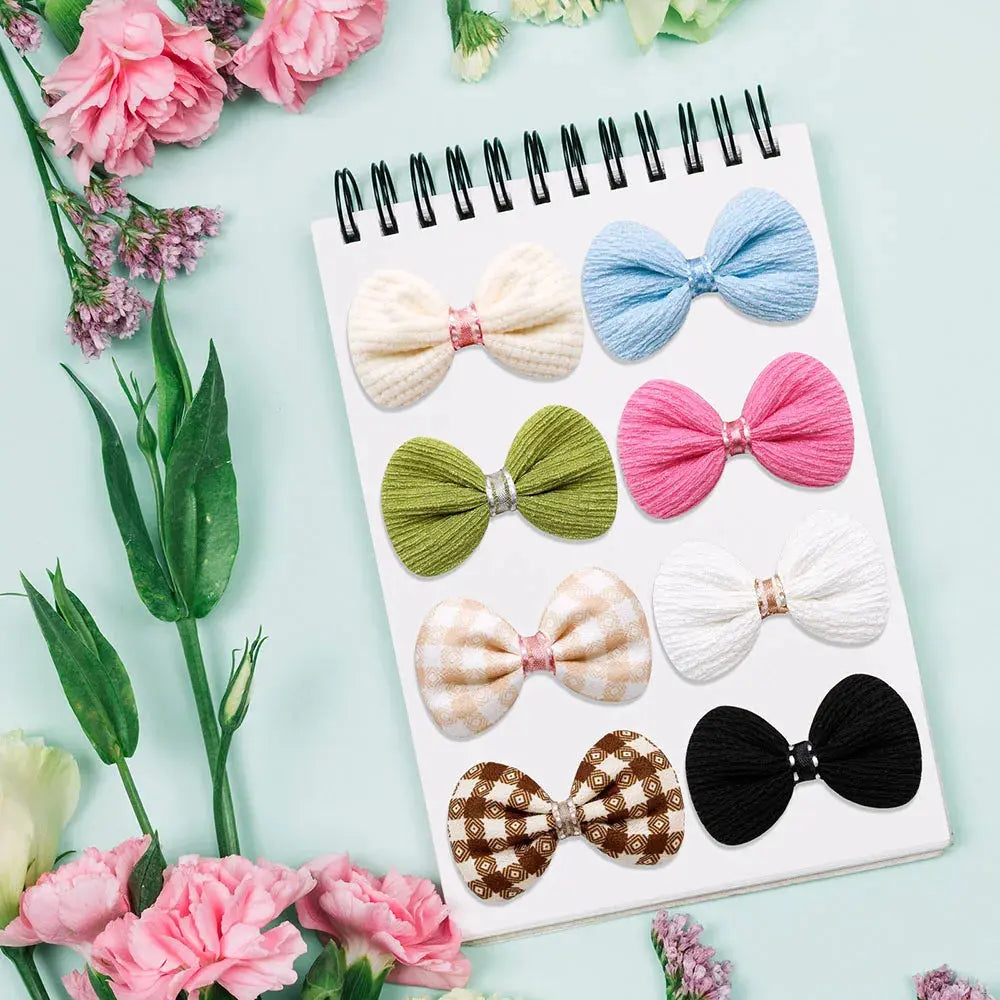 20PCS Cute Pet Dog Hairpin Cat Dog Solid Color Plaid Bow Hair Clips for Dogs Boutique Clips Dog Grooming Hair Accessories