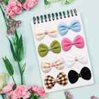 20PCS Cute Pet Dog Hairpin Cat Dog Solid Color Plaid Bow Hair Clips for Dogs Boutique Clips Dog Grooming Hair Accessories