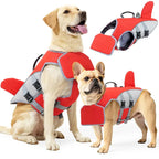 Dog Swimming Life Jacket Shark Fin Shape Safety Vest for Dog in Summer Adjustable in Pool or Surfing Drifting Dog Life Vest