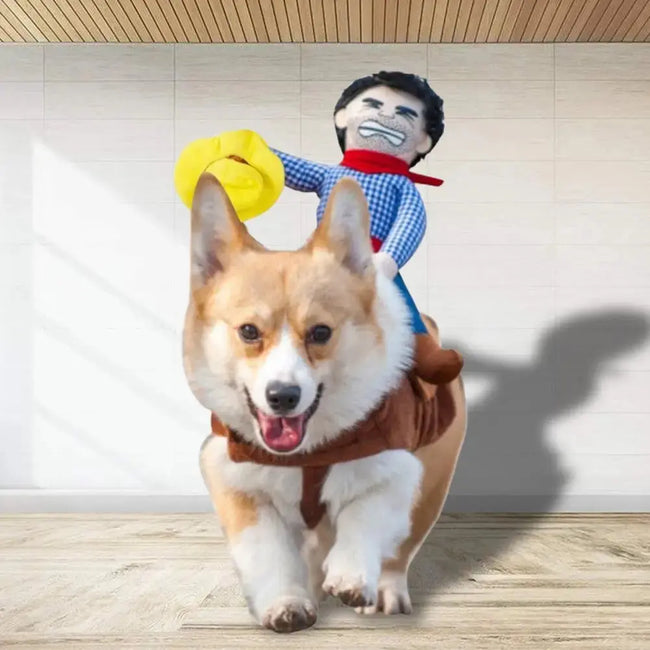Dog Halloween Costume,Funny Dog Cowboy Riding Costume,Cotton,Dog Costume,for Small Medium Large Dogs,Pet Supplies Main Image