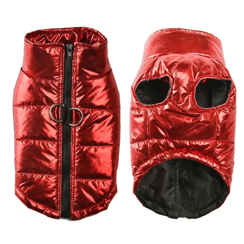 Warm Dog Clothes For Winter Outdoor Waterproof Pet Vest Coat For Small Medium Dogs High Neck Pets Jacket Chihuahua Bulldog Parka