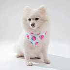 Adjustable Pet Puppy Cat Scarf Bandana Collar Neck Scarf For Small Dogs Kitten Saliva Towel PU Collar with Triangular Bandage