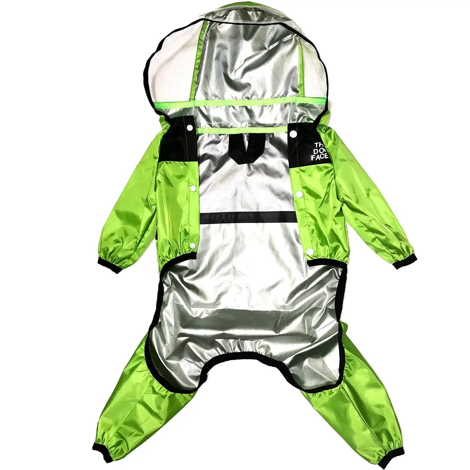 Fashionable Waterproof Dog Raincoat - Lightweight Jumpsuit with Hoodie for Small to Large Dogs