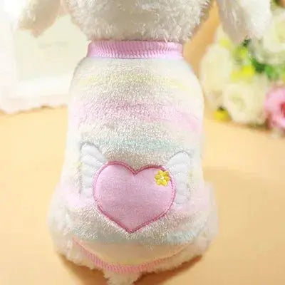 Cartoon Fleece Pet Cat Clothes Winter Warm Pet Dog Vest Puppy Cat Sweater Dog Clothes For Small Dogs Cats Coat Jacket Pet Outfit