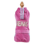 Luxury Velvet Dog Clothes,Dog Jumpsuit,Small Medium Dogs,Yorkie Puppy Costume,Hooded Coat,Tracksuit Overalls,Autumn,Winter