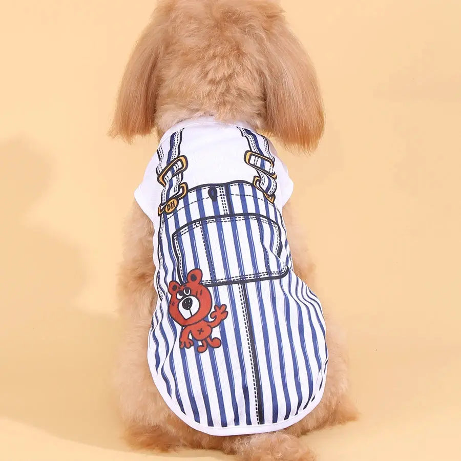 Summer Small Dog Clothes Pets Clothing Cartoon Dog Shirt  Chihuahua Tshirt Puppy Vest Yorkshire Terrier Pet Clothes Ropa Perro