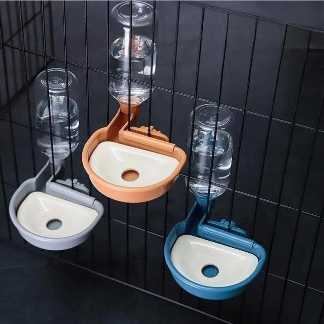 Hanging Pet Water Bottle & Bowl Hover Image