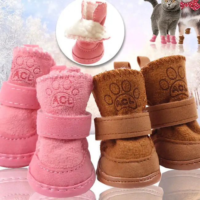 Cozy Winter Dog Shoes: Keep Your Pup's Paws Warm & Stylish! ❄️🐾 Hover Image