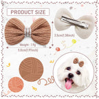 20PCS Cute Pet Dog Hairpin Cat Dog Solid Color Plaid Bow Hair Clips for Dogs Boutique Clips Dog Grooming Hair Accessories