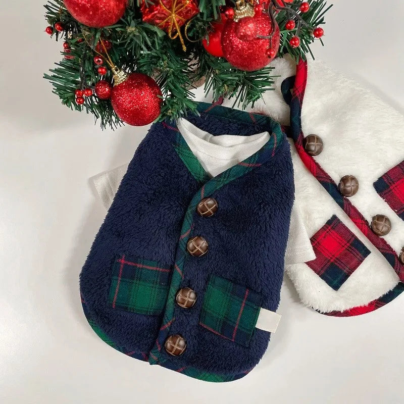 CozyPaws 2025 Dog Cardigan - 100% Cotton Winter Coat for Chihuahua & French Bulldog