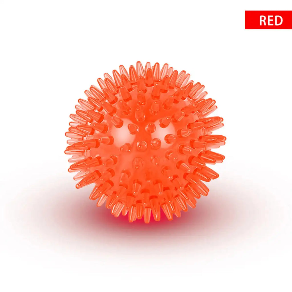 Squeaky Dental Chew Ball - Bouncy TPR Dog Toy for Teeth Cleaning & Play
