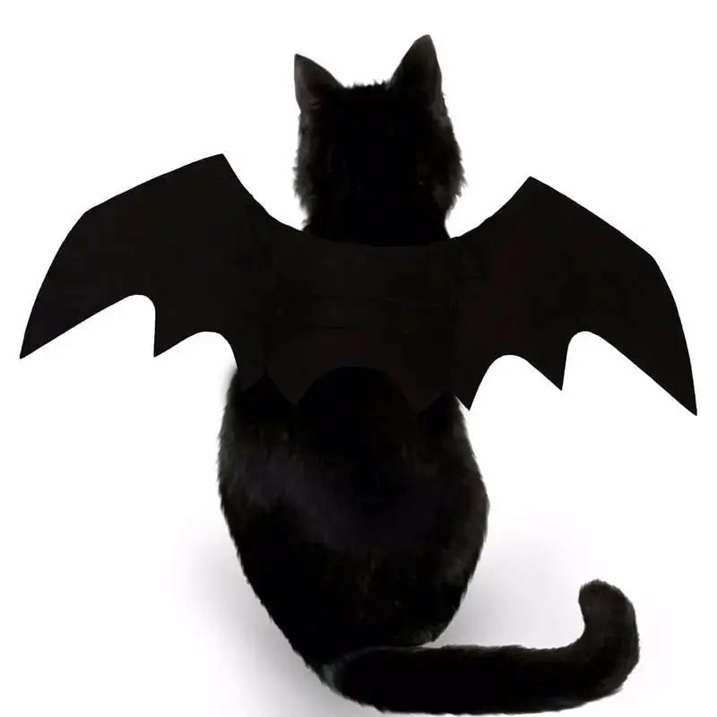 Pet Halloween Cosplay Costume for Dogs Cats Puppy Kittens Black Bat Wings