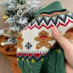 JingleBell Reindeer Sweater - Festive High-Neck Pullover for Dogs & Cats