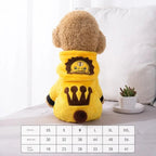 Cat Clothes Tiger Outfit Thermal Cotton-Padded Clothes Kitten Blue Cat British Shorthair Muppet Autumn and Winter Pet Dog Four-Legged Clothes