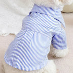 Fashion Pet Dog Clothes Bowknot Striped Shirts for Cat Dogs Cosplay Clothing Thin Summer Pet Costume Chihuahua Pet Supplies