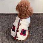 CozyPaws 2025 Dog Cardigan - 100% Cotton Winter Coat for Chihuahua & French Bulldog