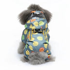 Dog Raincoat Dog Hooded Poncho 4 Legs Dog Rain Jacket with D Leash Ring Waterproof Dog Rain Clothes for Small Medium Dogs