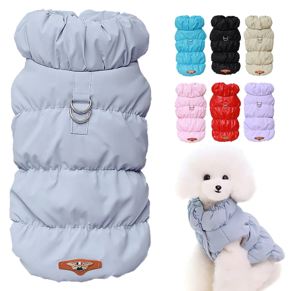 Soft Warm Dog Clothes Winter Padded Puppy Cat Coat Jacket For Small Medium Dogs