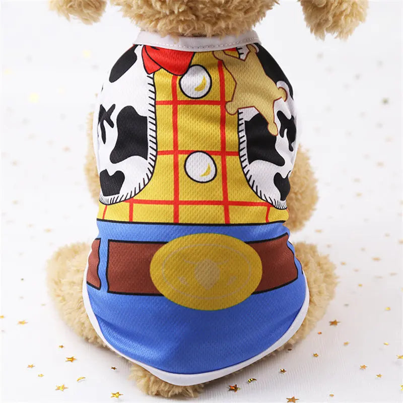 Casual Cartoon Dog T-Shirt – Soft Summer Vest for Small Puppies