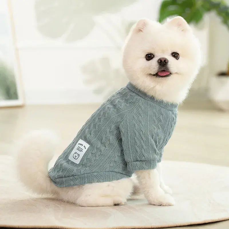 Warm Knitted Dog Sweater Soft Fashion Pet Clothes for Samll Medium Dogs Cats French Bulldog Chihuahua Yorkies Pug Costume