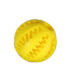 Natural Rubber Chew Ball for Small Dogs - Tough Tooth-Cleaning Treat Toy