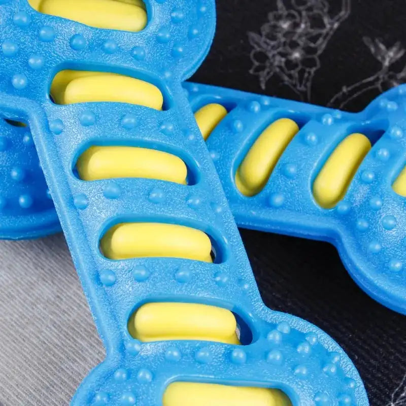 Durable Dental Chew Bone for Puppies & Dogs - Teeth Cleaning Rubber Toy