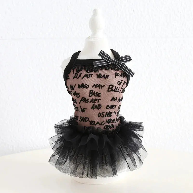 Dogs and Cats Dress Letters and Lace Design Pet Puppy Shirt Spring/Summer Clothes Outfit 2 Colours