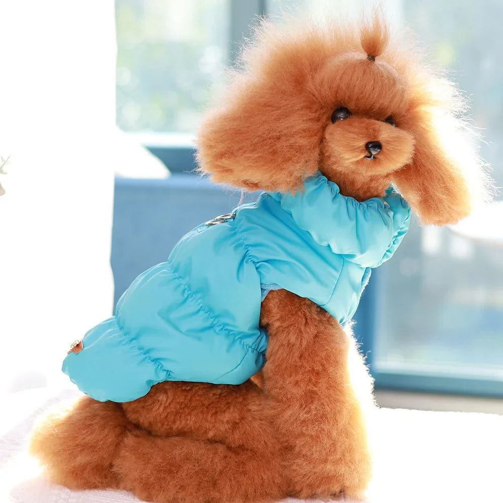 Soft Warm Dog Clothes Winter Padded Puppy Cat Coat Jacket For Small Medium Dogs