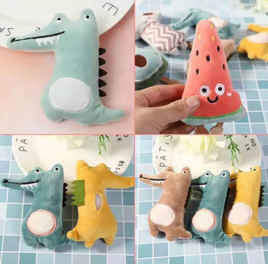 Cartoon Plush Chew Toy – Bite-Resistant Durable PP Cotton Pet Toy for Cats & Dogs, Interactive Play
