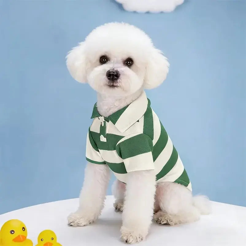 Summer Dog Clothes Fashion Simple Striped Dog Shirts Chihuahua French Bulldog Soft Vest Puppy Outfit Apparel Pet Costume