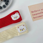 Pet Christmas Scarf Cat Dog New Year Red Bear Warm Scarf Pet Winter Knitted Scarf Cat Collar Puppy Accessories Bow Ties for Dogs