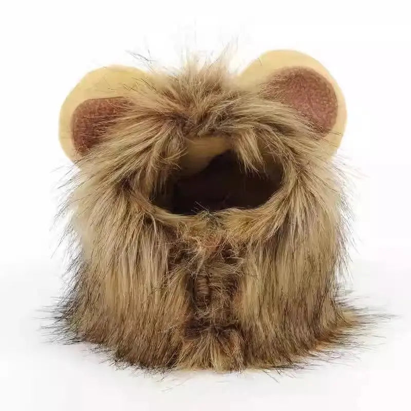 Cat Cosplay Dress Up Pet Hat Lion Mane for Cat Puppy Lion Wig Costume Party Decoration Halloween Christmas GatosPet Supplies