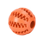 Natural Rubber Chew Ball for Small Dogs - Tough Tooth-Cleaning Treat Toy