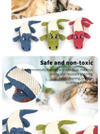 Interactive Squeaky Alligator Chew Toy – Durable Puppy Teething & Teeth Cleaning Dog Toy with Crinkle Sound, Non-Toxic (Blue/Red/Green)