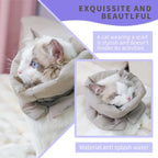 A colorful and fashionable pet warm collar and waterproof scarf for cats to prevent licking and biting after sterilization surge