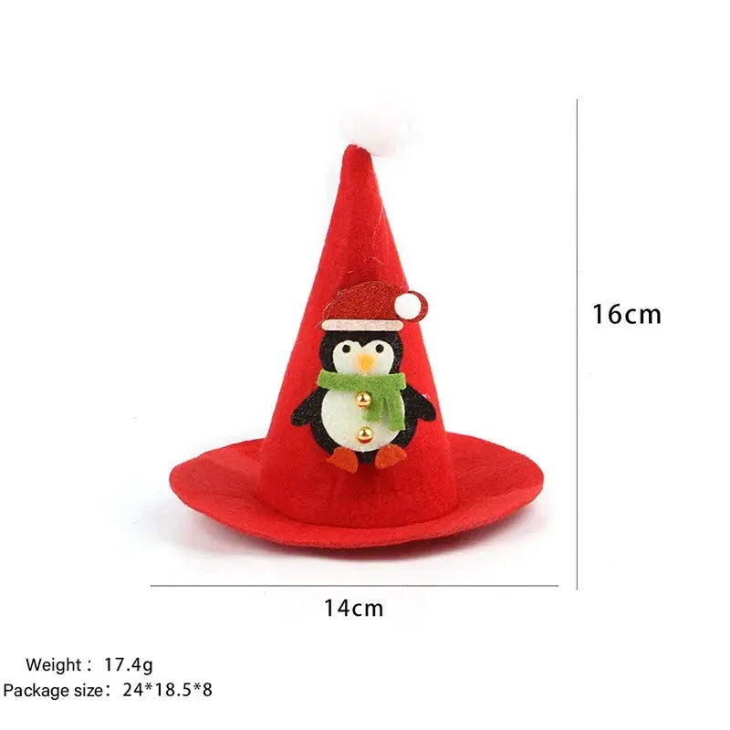 Pet Dog Cat Santa Hat Christmas Costume Accessories Small Dogs Cats Winter Warm for Holloween Holiday Christmas Party Photos