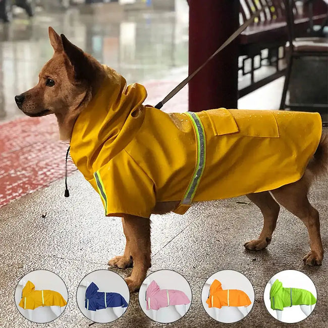 Stylish Waterproof Dog Raincoat: Keep Your Pup Dry and Chic! ☔🐶 Hover Image