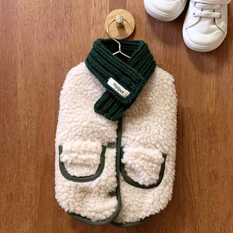 CozyPaws 2025 Dog Cardigan - 100% Cotton Winter Coat for Chihuahua & French Bulldog