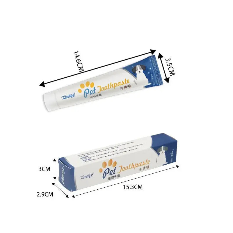 Pet Toothpaste Toothbrush Dog Cat Teeth Cleaning Dog Cat Fingertips Cat Dog Disposable Toothbrush Toothpaste Set