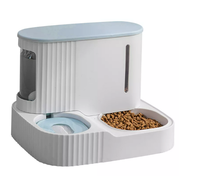 Dog and Cat storage feeder and water dispenser - Green Hover Image