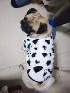 Warm Dog Clothes Cute Print Puppy Pet Clothing French Bulldog Hoodie Winter Dog Pajamas Sweater Coat for Small Medium Dogs Cats