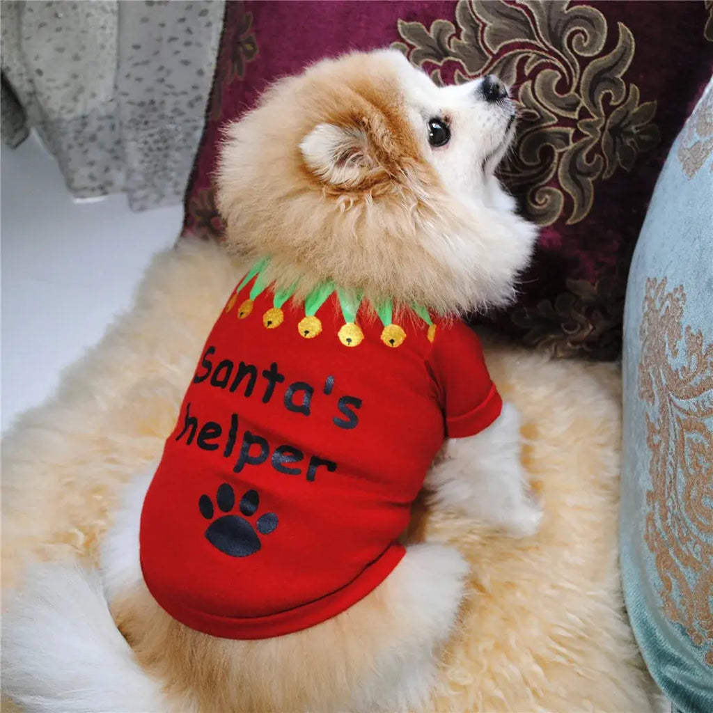 Christmas Dog Clothes New Year Pets Dogs Clothing For Small Medium Dogs Costume Chihuahua Pet Shirt Warm Dog Clothing Yorkshire